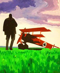 Leinwandbild rote Baron 60x80, Kunst: HOSEUS macht Direkt Art: Leinwandbilder, Skulpturen. HOSEUS ist ein Künstlerpaar in München und erschafft seine Werke mit Fusiontechnik