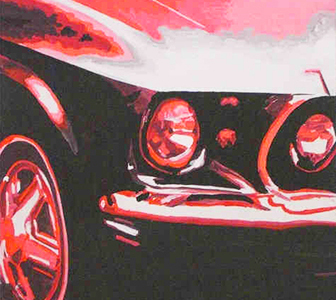 Leinwandbild Direkt Art HOSEUS, Ford Mustang, 0,4 x 0,4 m