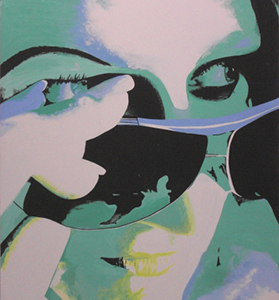 Leinwandbild Frau mit Sonnenbrille, 200x150, HOSEUS