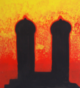 Leinwandbild Direkt Art, HOSEUS, Frauenkirche Sonnenuntergang 24x30