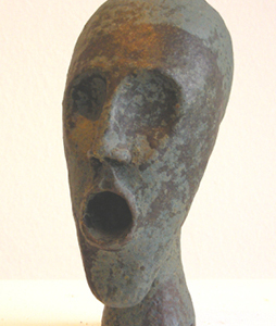 Skulptur Kopf blau 20 cm, HOSEUS, Kunst: