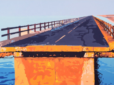 Leinwandbild 7 Miles Bridge 250x150, Kunst: HOSEUS macht Direkt Art: Leinwandbilder, Skulpturen. HOSEUS ist ein Künstlerpaar in München und erschafft seine Werke mit Fusiontechnik