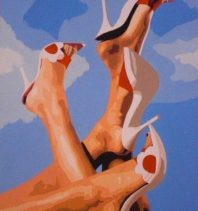 Leinwandbild Direkt Art, HOSEUS, High Heels Fruehling 100x80