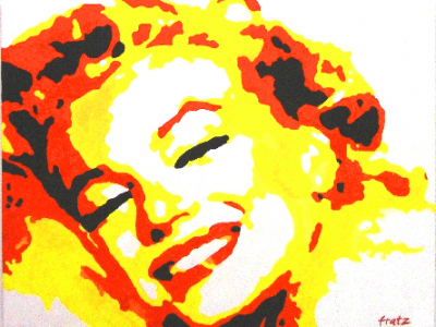 Leinwandbild Marylin 110x80, Kunst: HOSEUS macht Direkt Art: Leinwandbilder, Skulpturen. HOSEUS ist ein Künstlerpaar in München und erschafft seine Werke mit Fusiontechnik