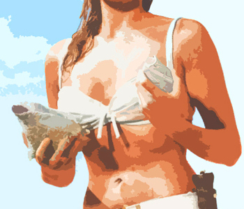 Kunst: Leinwandbild Ursula Andress, James Bond, 110x200, HOSEUS, Das erste Bond-Girl