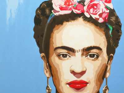 Frida Kahlo, 90 x 90, Acryl auf Leinwand, HOSEUS, Leinwandbild Direkt Art HOSEUS